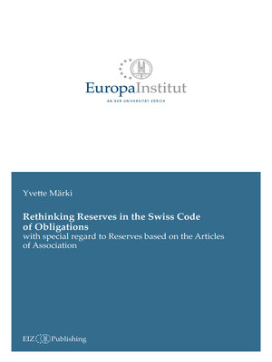 cover image of Rethinking Reserves in the Swiss Code of Obligations